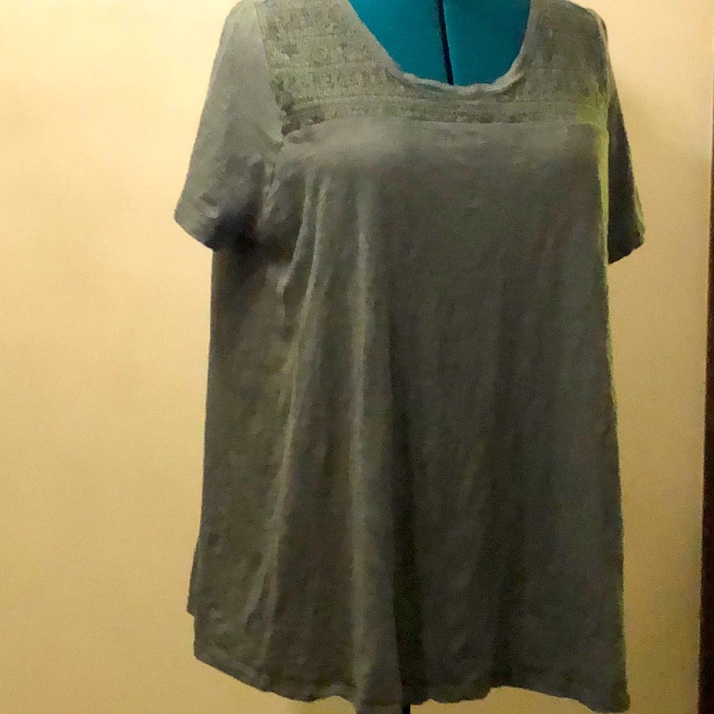 Lane Bryant Olive tee 14/16